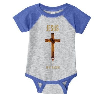 Jesus Is My Vaccine Anti Vax Vaxxer Infant Baby Jersey Bodysuit