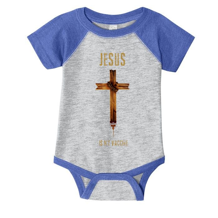 Jesus Is My Vaccine Anti Vax Vaxxer Infant Baby Jersey Bodysuit