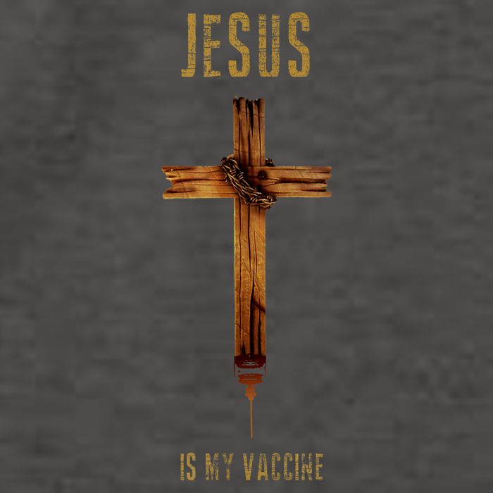 Jesus Is My Vaccine Anti Vax Vaxxer Vector Backpack