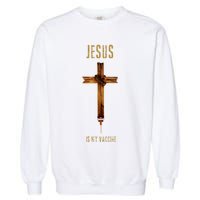 Jesus Is My Vaccine Anti Vax Vaxxer Garment-Dyed Sweatshirt