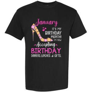 January It's my Birthday Month Wo Mom Wife Gifts Garment-Dyed Heavyweight T-Shirt