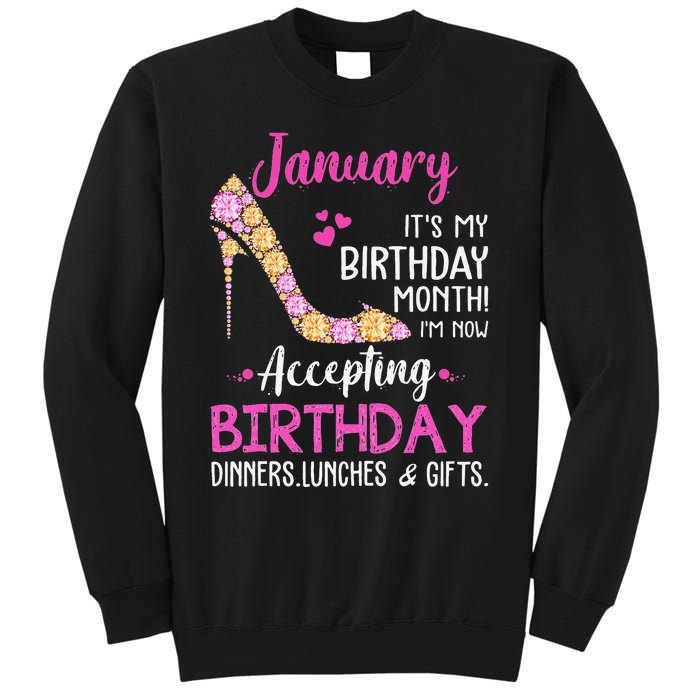 January It's my Birthday Month Wo Mom Wife Gifts Sweatshirt