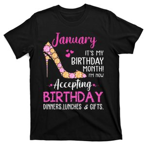 January It's my Birthday Month Wo Mom Wife Gifts T-Shirt