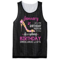 January It's my Birthday Month Wo Mom Wife Gifts Mesh Reversible Basketball Jersey Tank