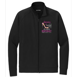 January It's my Birthday Month Wo Mom Wife Gifts Stretch Full-Zip Cadet Jacket