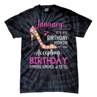 January It's my Birthday Month Wo Mom Wife Gifts Tie-Dye T-Shirt