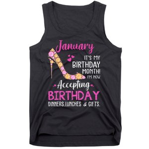 January It's my Birthday Month Wo Mom Wife Gifts Tank Top