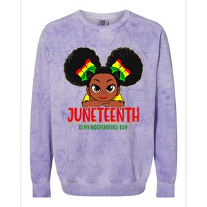 Juneteenth Is My Independence Day Black Wo Black Pride Colorblast Crewneck Sweatshirt