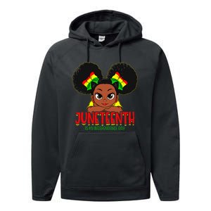 Juneteenth Is My Independence Day Black Wo Black Pride Performance Fleece Hoodie