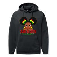 Juneteenth Is My Independence Day Black Wo Black Pride Performance Fleece Hoodie