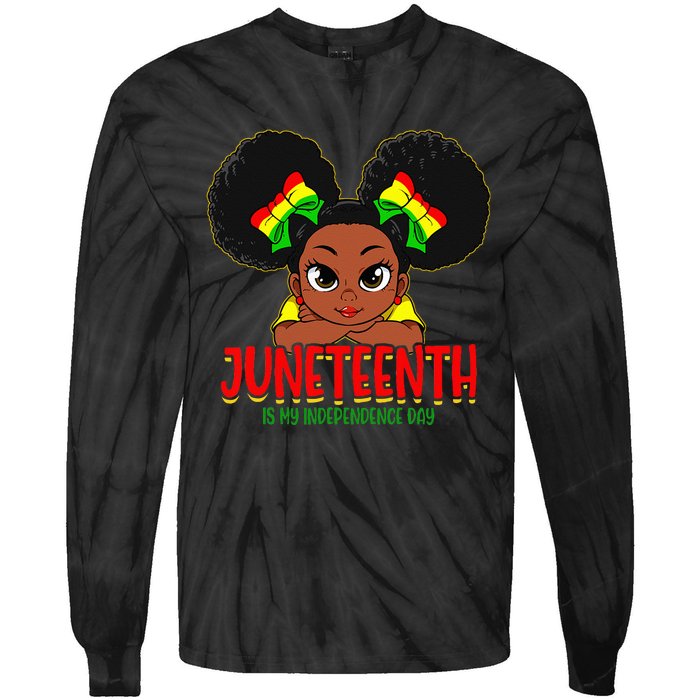 Juneteenth Is My Independence Day Black Wo Black Pride Tie-Dye Long Sleeve Shirt