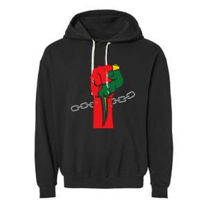 Juneteenth Is My Independence Day Free Black Pride Garment-Dyed Fleece Hoodie