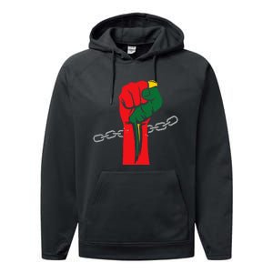 Juneteenth Is My Independence Day Free Black Pride Performance Fleece Hoodie