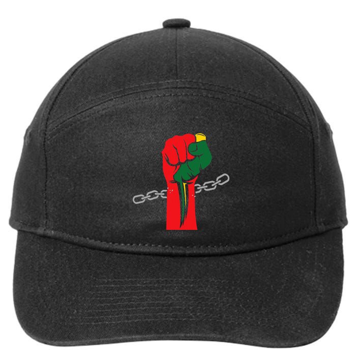 Juneteenth Is My Independence Day Free Black Pride 7-Panel Snapback Hat
