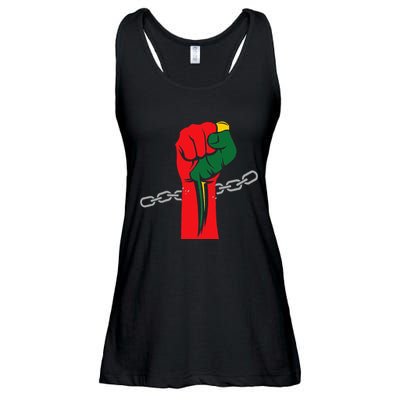 Juneteenth Is My Independence Day Free Black Pride Ladies Essential Flowy Tank