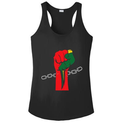 Juneteenth Is My Independence Day Free Black Pride Ladies PosiCharge Competitor Racerback Tank