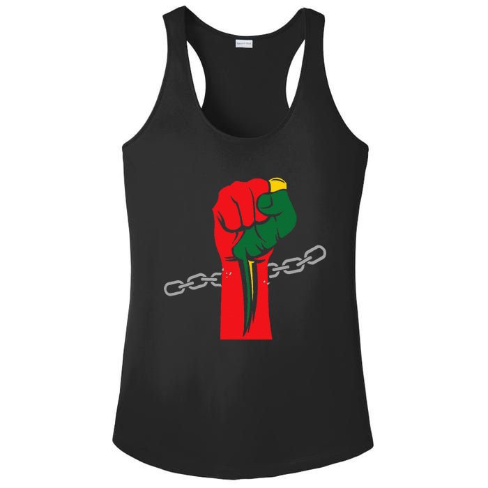 Juneteenth Is My Independence Day Free Black Pride Ladies PosiCharge Competitor Racerback Tank