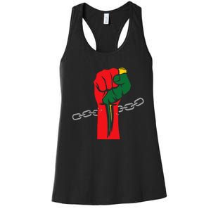 Juneteenth Is My Independence Day Free Black Pride Women's Racerback Tank