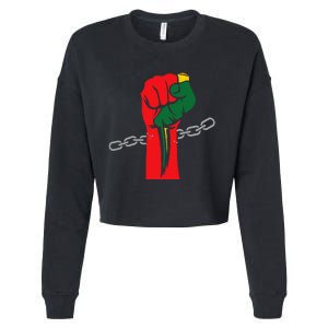 Juneteenth Is My Independence Day Free Black Pride Cropped Pullover Crew