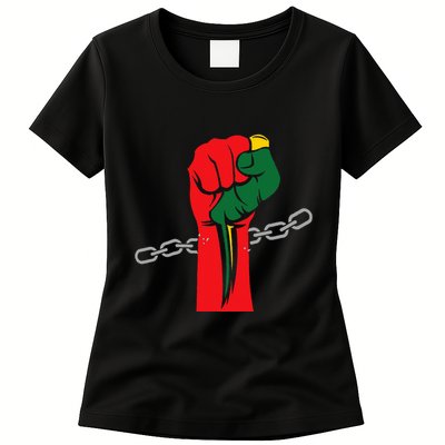 Juneteenth Is My Independence Day Free Black Pride Womens T-Shirt