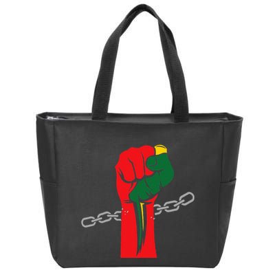 Juneteenth Is My Independence Day Free Black Pride Zip Tote Bag