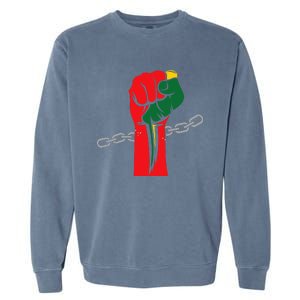 Juneteenth Is My Independence Day Free Black Pride Garment-Dyed Sweatshirt