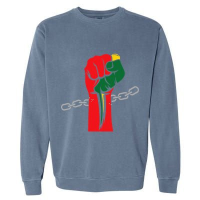 Juneteenth Is My Independence Day Free Black Pride Garment-Dyed Sweatshirt