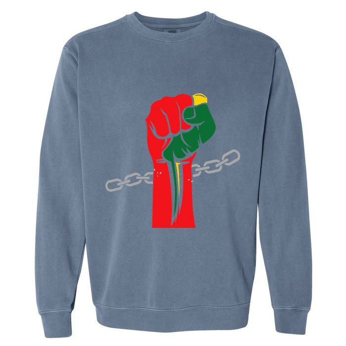 Juneteenth Is My Independence Day Free Black Pride Garment-Dyed Sweatshirt