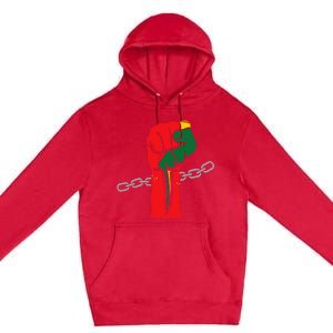 Juneteenth Is My Independence Day Free Black Pride Premium Pullover Hoodie