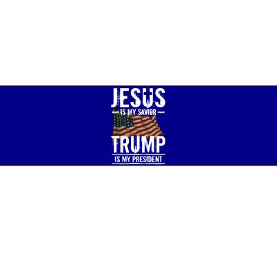 Jesus Is My Savior Trump Is My President Supporter Election Bumper Sticker