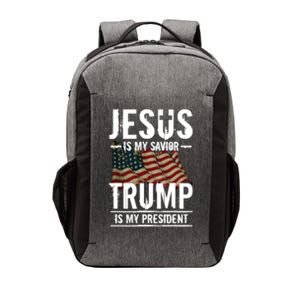 Jesus Is My Savior Trump Is My President Supporter Election Vector Backpack