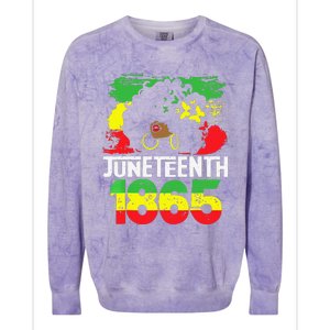 Juneteenth Is My Independence Day Black  Freedom 1865 Colorblast Crewneck Sweatshirt