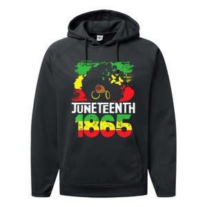 Juneteenth Is My Independence Day Black  Freedom 1865 Performance Fleece Hoodie