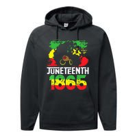 Juneteenth Is My Independence Day Black  Freedom 1865 Performance Fleece Hoodie