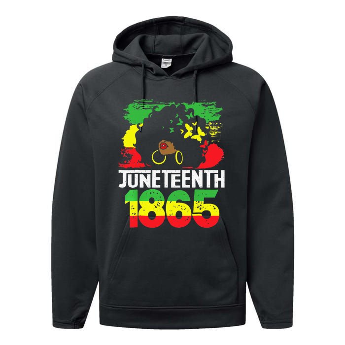 Juneteenth Is My Independence Day Black  Freedom 1865 Performance Fleece Hoodie