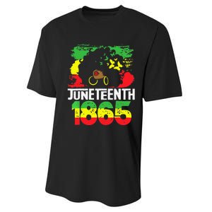 Juneteenth Is My Independence Day Black  Freedom 1865 Performance Sprint T-Shirt