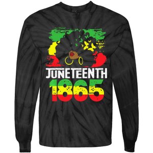 Juneteenth Is My Independence Day Black  Freedom 1865 Tie-Dye Long Sleeve Shirt