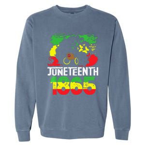 Juneteenth Is My Independence Day Black  Freedom 1865 Garment-Dyed Sweatshirt