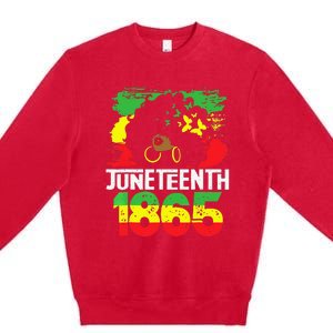 Juneteenth Is My Independence Day Black  Freedom 1865 Premium Crewneck Sweatshirt