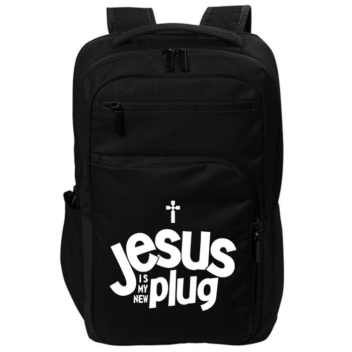 Jesus Is My New Plug Funny Christian Convert Impact Tech Backpack