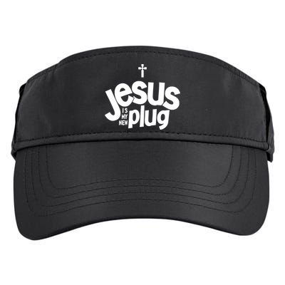 Jesus Is My New Plug Funny Christian Convert Adult Drive Performance Visor