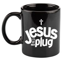 Jesus Is My New Plug Funny Christian Convert 11oz C Handle Ceramic Mug