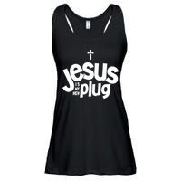 Jesus Is My New Plug Funny Christian Convert Ladies Essential Flowy Tank