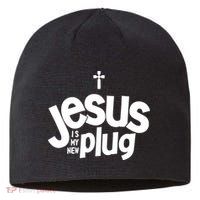 Jesus Is My New Plug Funny Christian Convert Sustainable Beanie