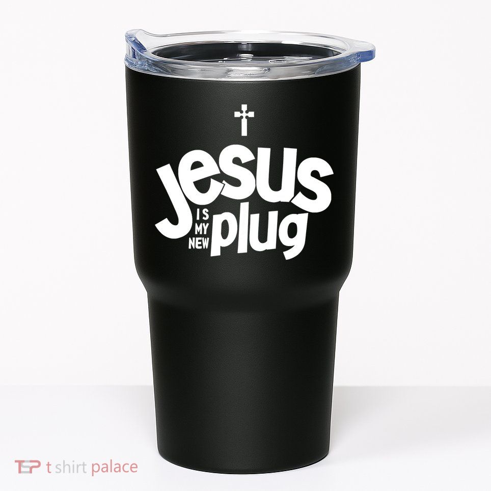 Jesus Is My New Plug Funny Christian Convert Tumbler