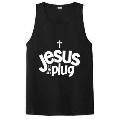 Jesus Is My New Plug Funny Christian Convert PosiCharge Competitor Tank