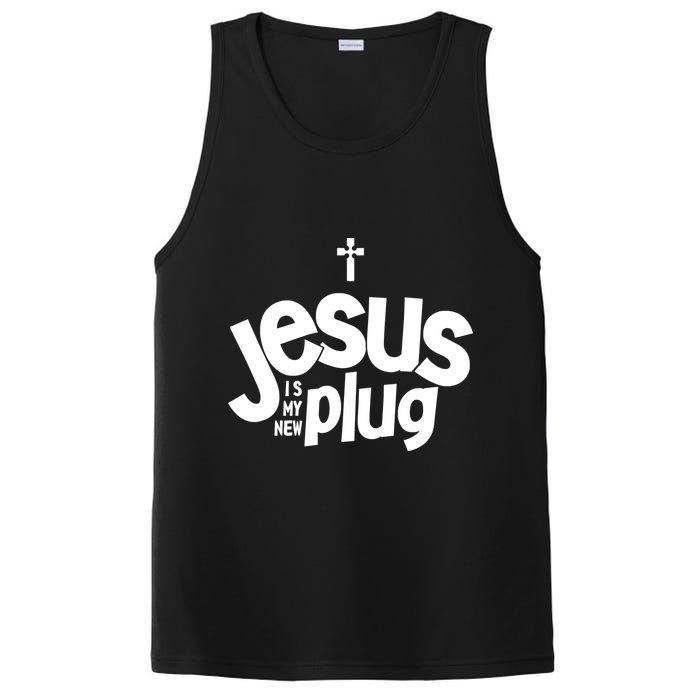 Jesus Is My New Plug Funny Christian Convert PosiCharge Competitor Tank
