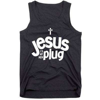 Jesus Is My New Plug Funny Christian Convert Tank Top