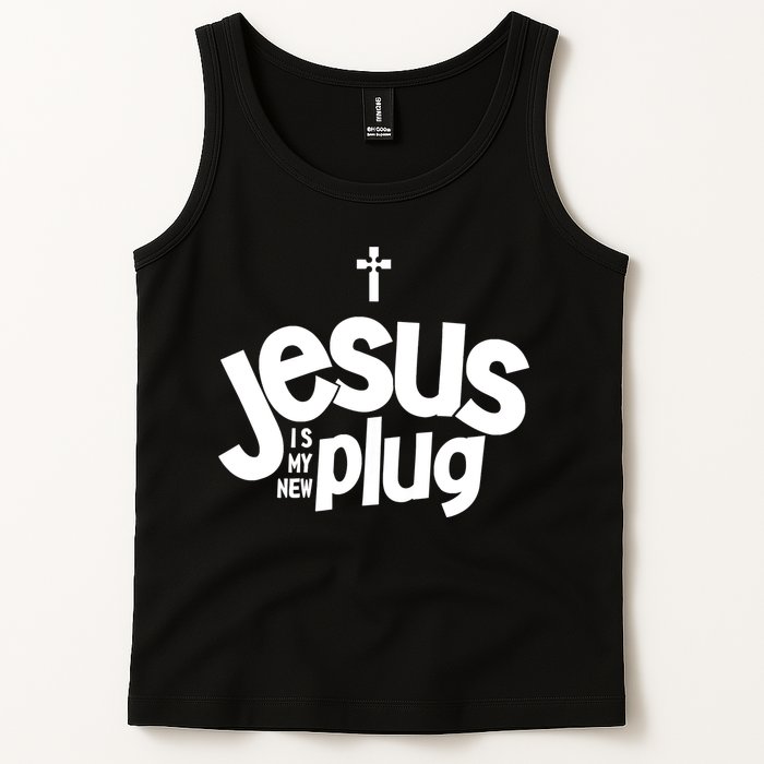 Jesus Is My New Plug Funny Christian Convert Tank Top