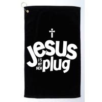 Jesus Is My New Plug Funny Christian Convert Golf Towel
